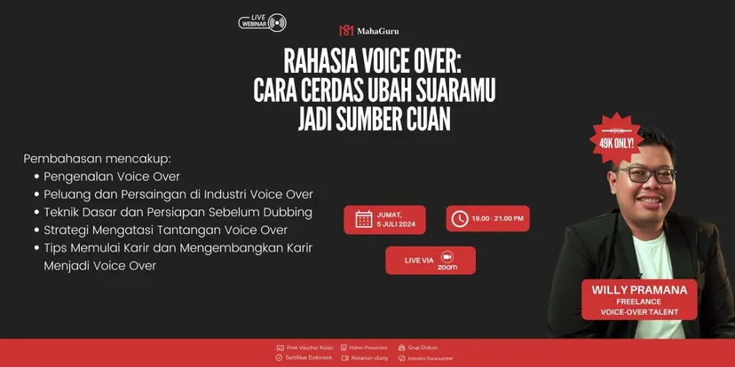 Rahasia Voice Over:
Cara Cerdas Ubah Suaramu Jadi Sumber Cuan